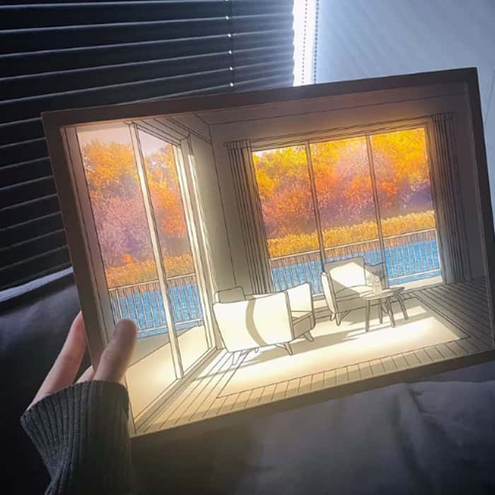 畫框小夜燈 秋意濃