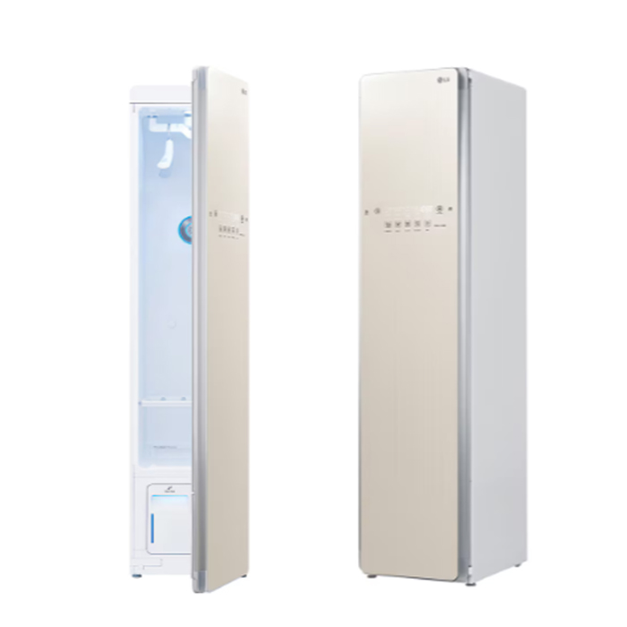 【LG】三件組蒸氣電子衣櫥亞麻紋