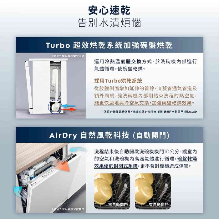 伊萊克斯｜45公分300系列10人份獨立式洗碗機
