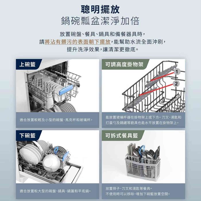 伊萊克斯｜45公分300系列10人份獨立式洗碗機