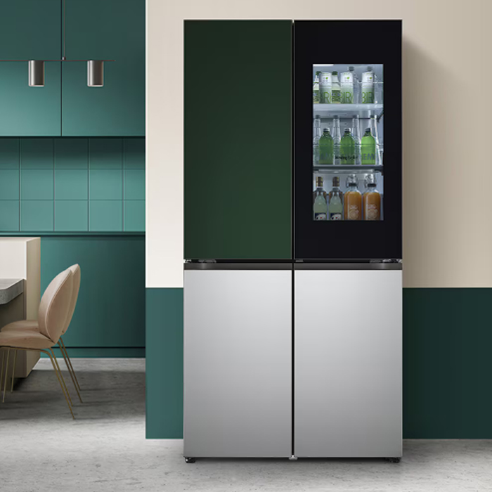【LG】敲敲看門中門冰球冰箱Objet Collection