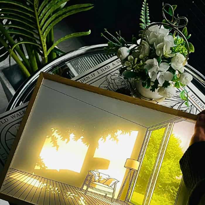 畫框小夜燈 空房間