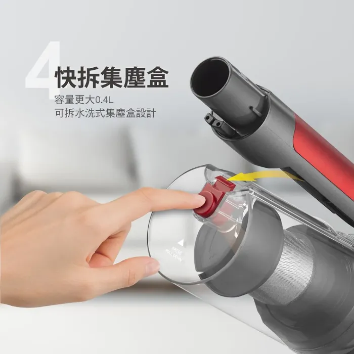 【奇美家電】 LED電動地刷手持強力氣旋吸塵器