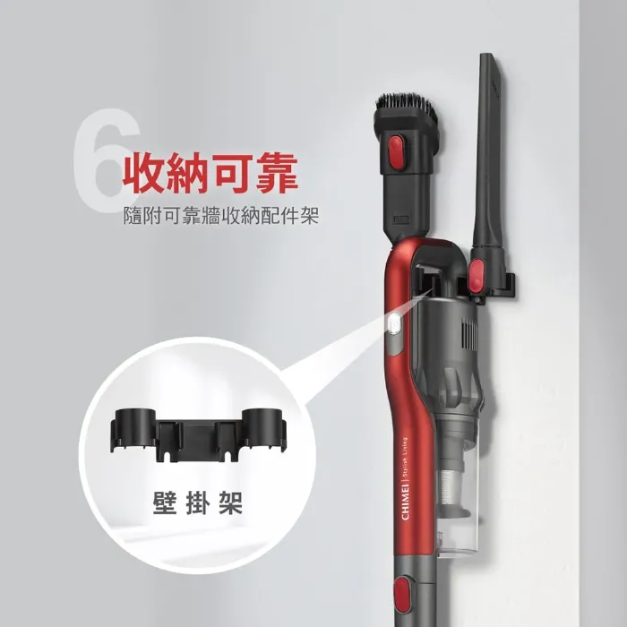 【奇美家電】 LED電動地刷手持強力氣旋吸塵器